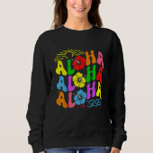 Groovy Aloha Hawaii Beach Summer Vacation Family C Sweatshirt (Vorderseite)