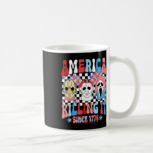 Groovy America Killing It Seit 1776 Horror 4. Juli Kaffeetasse
