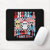 Groovy America Killing It Seit 1776 Horror 4. Juli Mousepad (Mit Mouse)