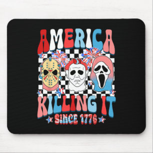 Groovy America Killing It Seit 1776 Horror 4. Juli Mousepad