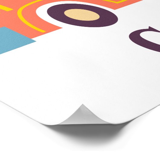 Groovy amüsante LKW-Blume Poster (Ecke)