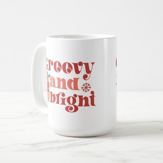 Groovy and Bright Drink Coffee Tasse (Vorderseite Links)