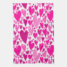 Groovy and Romantic Pink Hearts Valentinstag