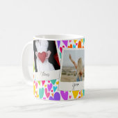 Groovy and Romantic Vibranine Heart Valentine Foto Kaffeetasse (Vorderseite Links)