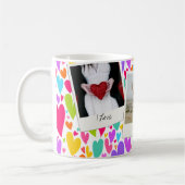 Groovy and Romantic Vibranine Heart Valentine Foto Kaffeetasse (Links)