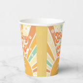 Groovy and wild Retro sun Kindergeburtstag Pappbecher (Rechts)