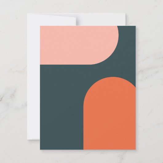 Groovy Arch Retro Hochzeitdetails | Orange Peach (Rückseite)