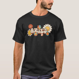 Groovy Aries März April Geburtstagsastrologie Zodi T-Shirt