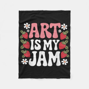 Groovy Art ist mein Ding Retro lustige Kunstlehrer Fleecedecke