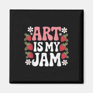 Groovy Art ist mein Ding Retro lustige Kunstlehrer Magnet