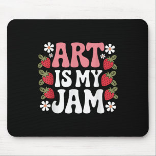 Groovy Art ist mein Ding Retro lustige Kunstlehrer Mousepad