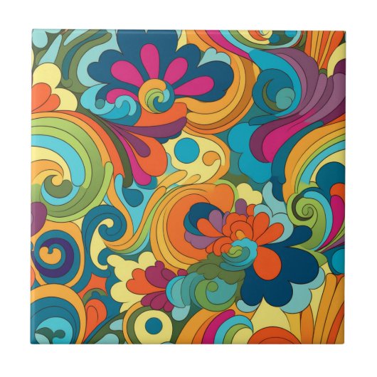 Groovy Art Keramik Tile Fliese (Vorderseite)