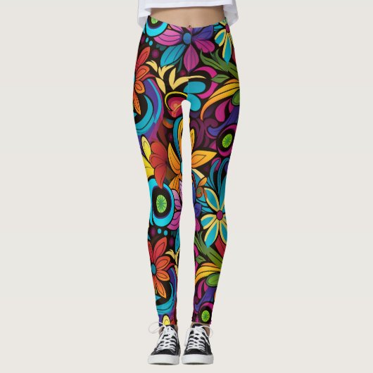 Groovy Art Leggings (Vorderseite)