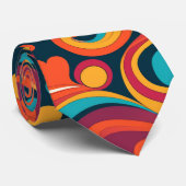 Groovy Art Neck Tie Krawatte (Gerollt)