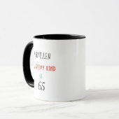 Groovy Art von 65 Retro-Korallen und grün Tasse (Vorderseite Links)