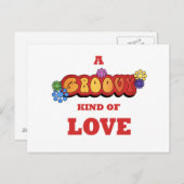 Groovy Art von Liebe Postkarte (Vorne/Hinten)