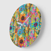 Groovy Art Wall Clock Große Wanduhr (Winkel)