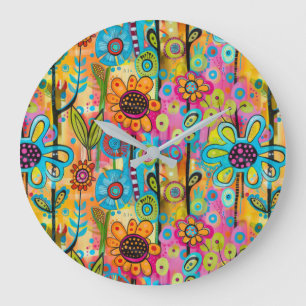 Groovy Art Wall Clock Große Wanduhr