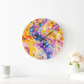 Groovy Art Wall Clock Große Wanduhr (Zuhause)