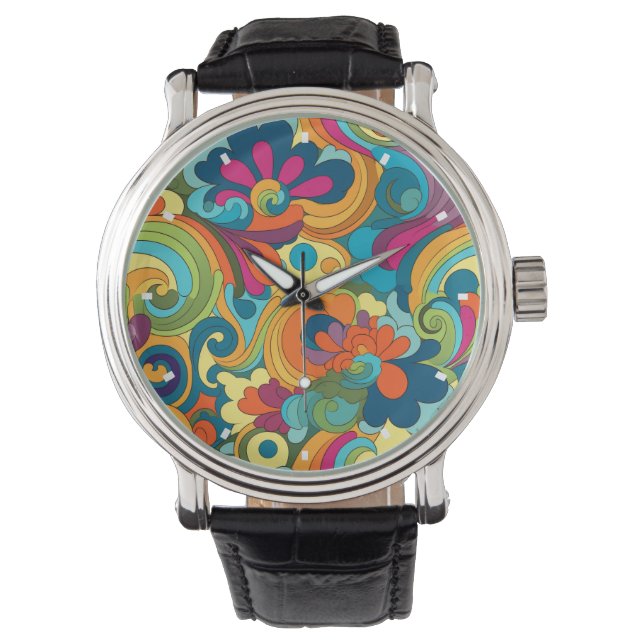 Groovy Art Watch Armbanduhr (Vorderseite)