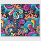 Groovy Art Wrapping Paper Geschenkpapier (Flach)