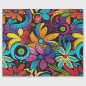 Groovy Art Wrapping Paper Geschenkpapier (Flach)