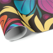 Groovy Art Wrapping Paper Geschenkpapier (Rolleneckpunkt)