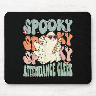Groovy Attendance Clerk Funny Halloween Costume Se Mousepad