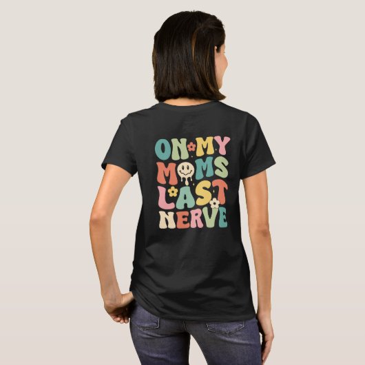 Groovy auf meinen Müttern letzte Nervenpastel Retr T-Shirt (Schwarz voll)