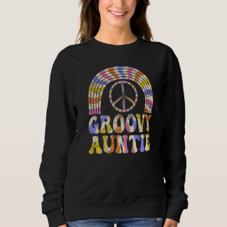 Groovy Auntie 70er Ästhetische 1970er Retro Hippie Sweatshirt