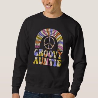 Groovy Auntie 70er Ästhetische 1970er Retro Hippie Sweatshirt