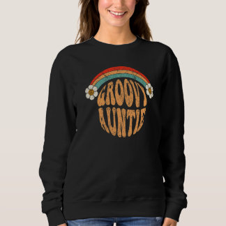 Groovy Auntie 70er Ästhetische Nostalgie 1970er Ja Sweatshirt
