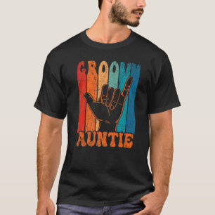 Groovy Auntie 70er Ästhetische Nostalgie 1970er Ja T-Shirt