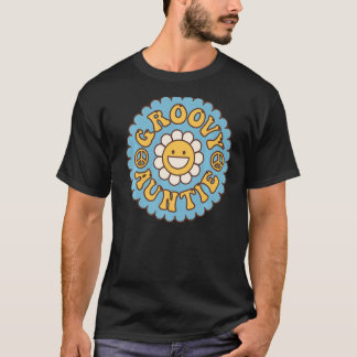 Groovy Auntie 70er Ästhetische Nostalgie 1970er Ja T-Shirt