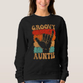 Groovy Auntie 70s Aesthetic Nostalgia 1970's Retro Sweatshirt (Vorderseite)