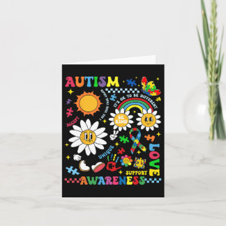 Groovy Autism Awareness Einzigartige Liebe Support Karte
