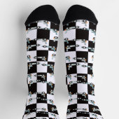 Groovy Autorennen Retro-Rennmuster Socken (Oben)