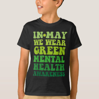 Groovy Awareness im Mai tragen wir grüne psychisch T-Shirt