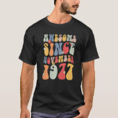 Groovy Awesome Since November 1977 Retro  45th T-Shirt (Vorderseite)