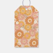 Groovy baby Boho Retro 70er Babydusche Danke Geschenkanhänger (Rückseite)