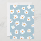 Groovy Baby Boy Daisy 70er Retro Babydusche Einladung (Rückseite)