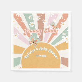 Groovy Baby Daisies Retro 70er Hippie Sunshine Gir Serviette