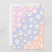 Groovy Baby Daisy Boho Hippy Vibes Baby Shower Einladung (Rückseite)