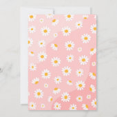 Groovy Baby Daisy Boho Hippy Vibes Baby Shower Einladung (Rückseite)