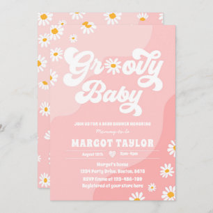 Groovy Baby Daisy Boho Hippy Vibes Baby Shower Einladung