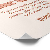 Groovy Baby Diaper Raffle Sign Poster (Ecke)