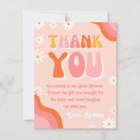 Groovy Baby Dusche Danke Karte | Groovy Shower