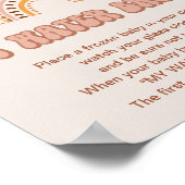 Groovy Baby Dusche Mein Wasser Broke Spiel Schild (Ecke)