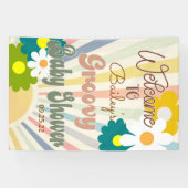 Groovy Baby Dusche, Retro Baby Dusche, Baby, Banne Banner (Horizontal)