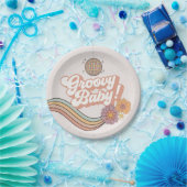 Groovy Baby Dusche Retro Party Teller (Party)